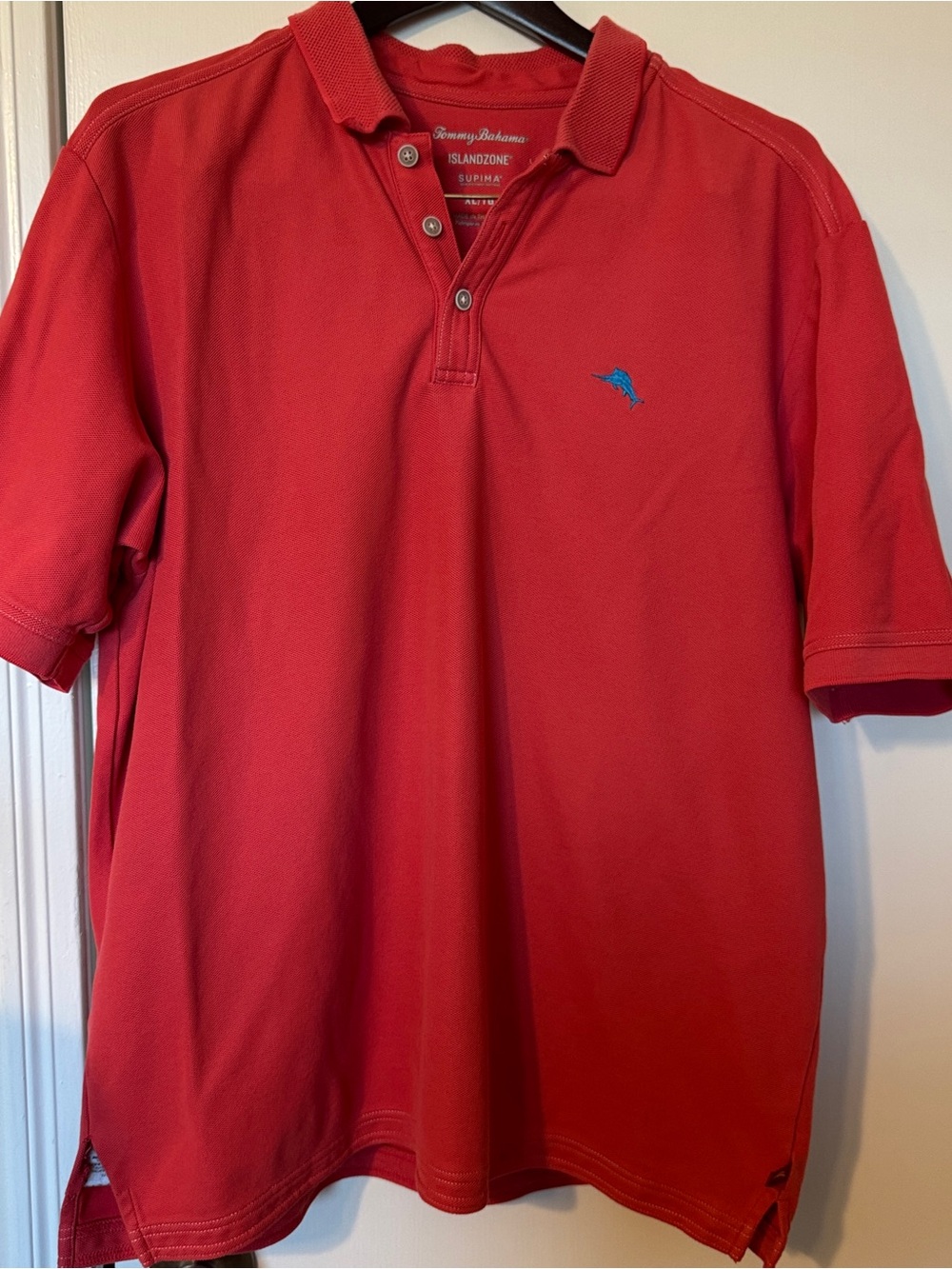 Tommy Bahama Dark Coral Short-Sleeve Polo Shirt
